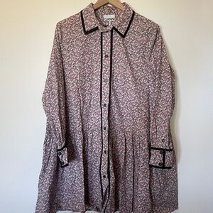 GANNI: floral-print organic cotton minidress (Size 40: 8/10)